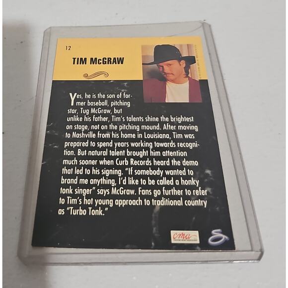 Tim McGraw 1993 Sterling Country Gold Series Card Trading Card - Picture 2 of 6